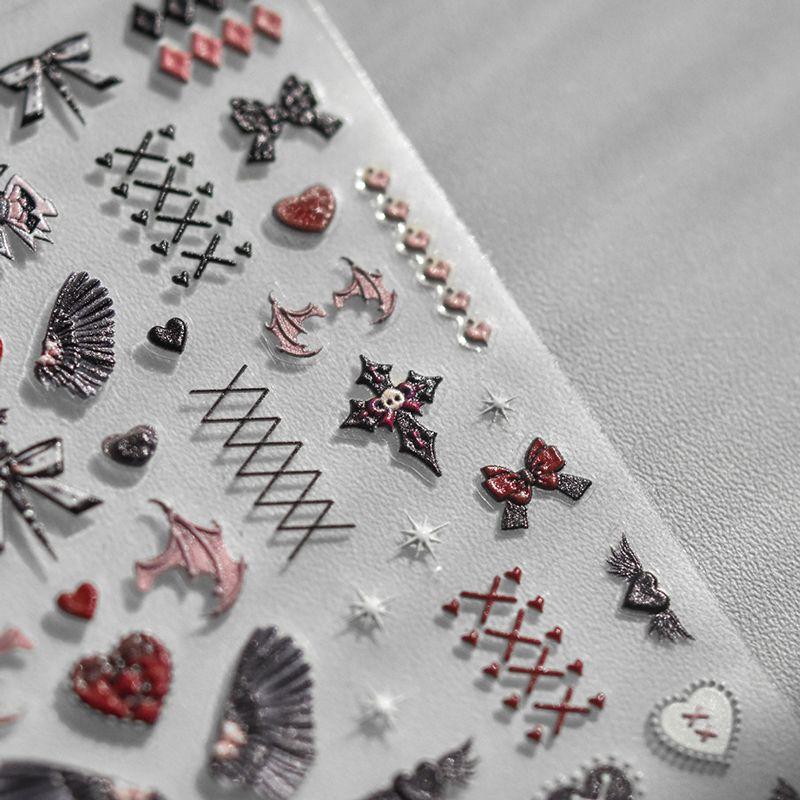 

Tomoni Nail Sticker Embossed Dark Wings Bright Crystal Angel Wings 3024((Relief))