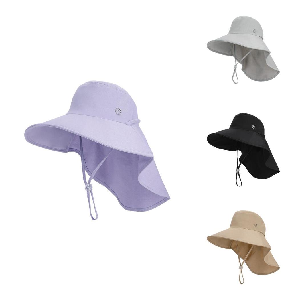 Outdoor Sun Protection Hat With Wide Brim For Women Summer Uv Blocker Floppy Cap