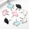 Matted Resin and Zinc Alloy Cloud Charms for Earrings and Necklaces Resin Charms for Jewelry Making 10pcs/lot