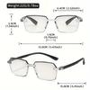 3 Stück Rahmenlose Lesebrillen - Komfortables und leichtes Design, Rechteckige elegante randlose Lesebrillen, +1,0 bis +4,0