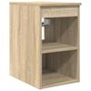Bathroom Furniture Set 4 Pcs Sonoma Oak Engineered Wood and Glass