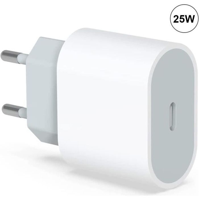 Chargeur USB-C 25W - Samsung - M52 5G - Blanc - Charge rapide - Compatible avec plusieurs modèles