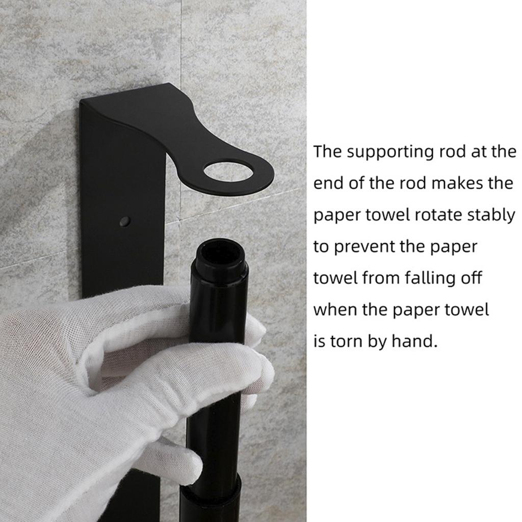 Paper Towel Holder Stainless Steel  Kitchen Under Cabinet Roll Rack Gold Black Bathroom Wall-mounted Tissue Hanger Heavy Duty