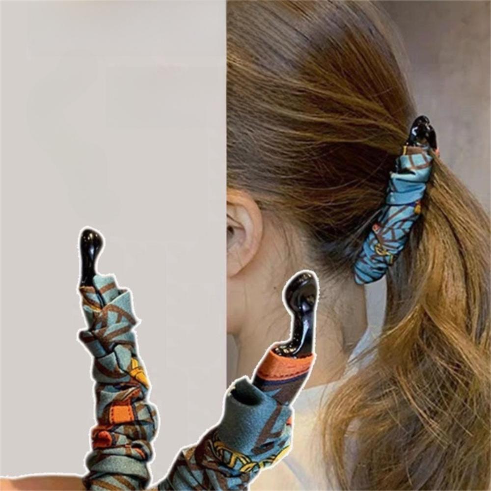 Headwear Crinkled Banana Clip Fabric Hair Wear New Vertical Clip  Female