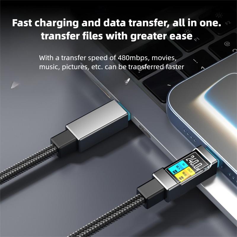 100W USB-C to USBC Mobile Fast Charging Data Cable Suitable for iPhone 15 Samsung Huawei Xiaomi OPPO Phone Type-C Charging Cable