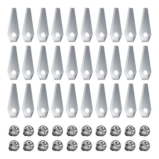 Yousheng 9/18/30 szt. Ostrze kosiarki ze stali nierdzewnej dla Bosch Indego Heavy Duty Uniwersalne Ostrze zamienne do kosiarki robotycznej ze śrubami montażowymi