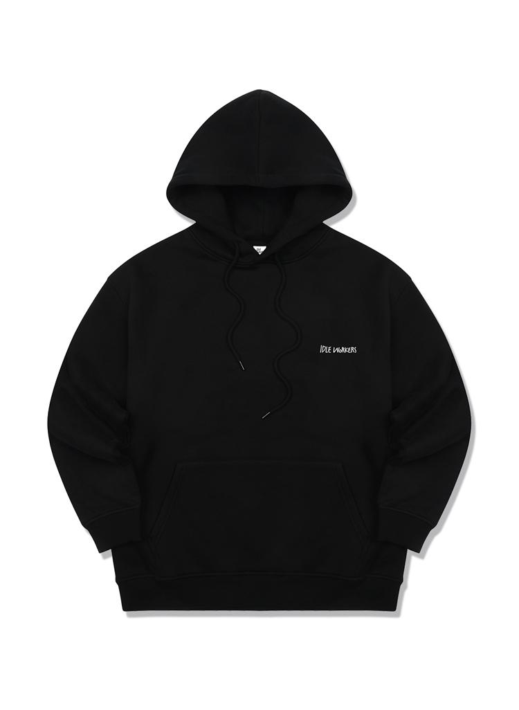 Idle Workers Single Authentic Fleece Hoodie_Black Xl