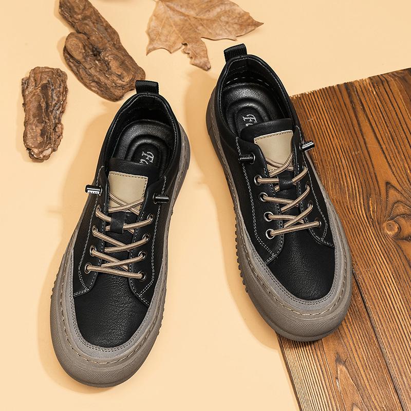 Fashion Comfort Sports Flats Male Skate Footwear Versatile Leather Outdoor Daily Oxford Shoes Men's Shoes Fashion Luxury Casual Sneakers