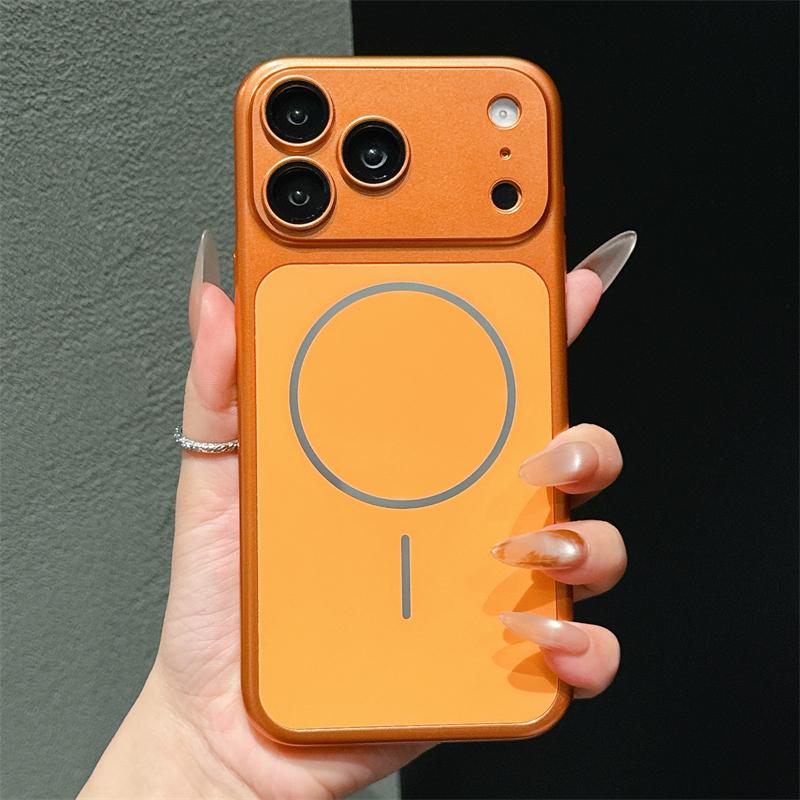 Fashion Magnetic For Magsafe Lens Protection Phone Case For iphone 13 14 15 16 17 Pro Max 17 Shockproof Matte Hard PC Back Cover
