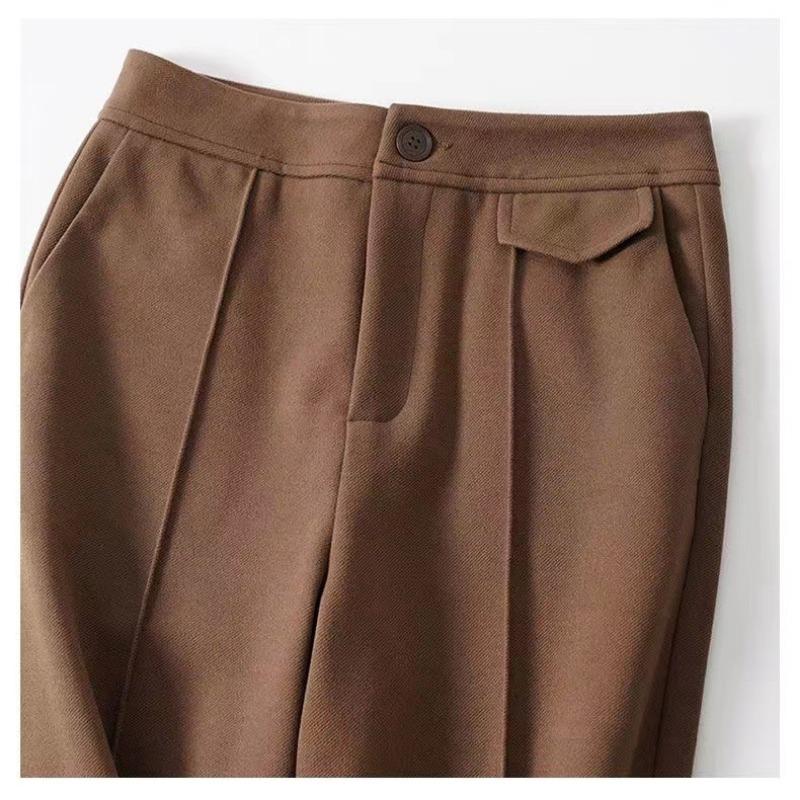 Rovné kalhoty, volné, vše v jednom, s vysokým pasem, široké zeštíhlující kalhoty