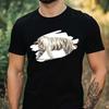 T-Shirt Herren Weißer Tiger Aquarell Motiv Baumwolle Größe XS bis 5XL