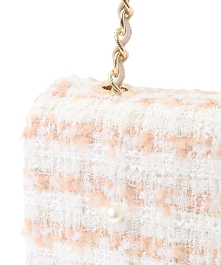 de Apparel Tweed Mini Shoulder Bag for Beige [Maison Fleur] Women,