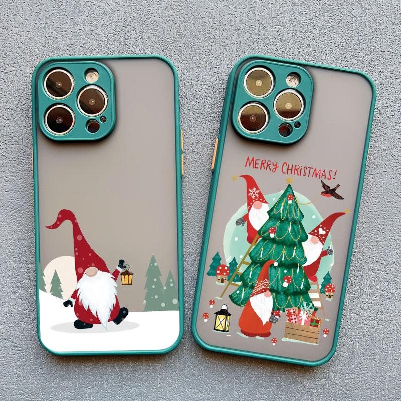 New Year Christmas Santa Claus Phone Case for IPhone 14 13 12 11 Pro Max Mini 15 Pro Max XS XR X 15 14 8 7 Plus Cute Back Covers