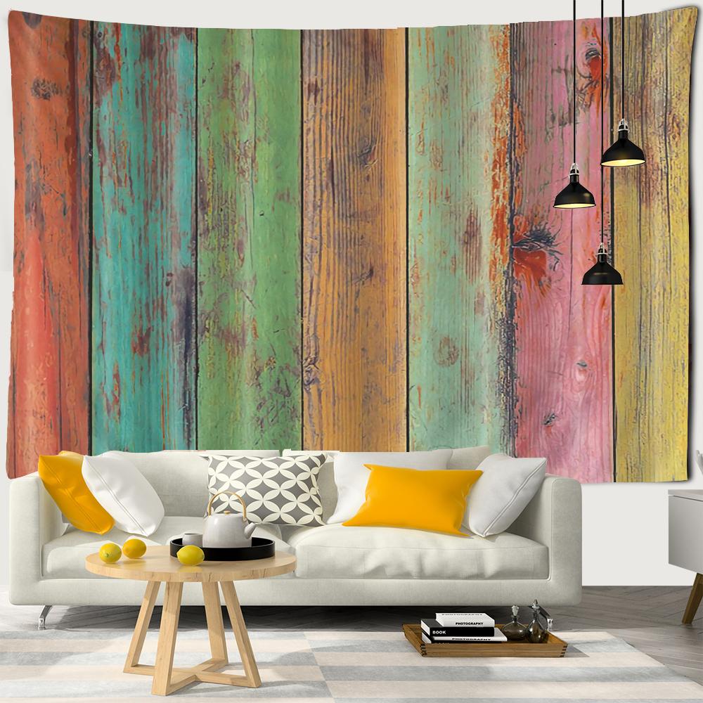 Plant On Wood Board Wall Tapestry Wall Hanging Farmhouse Decor Large Size Tapestry Hippie Boho Wall Tapestries Mandala Fabric