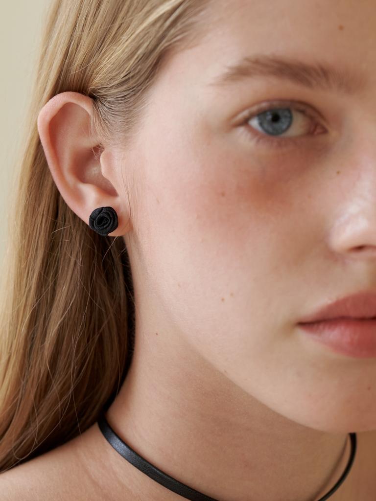 Love Me Monster Satin Rose Earrings