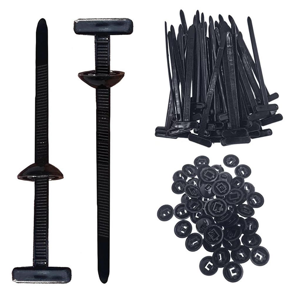 10/20/50/100Pcs Multipurpose Nylon Car Repair Cable Tie Buckle Heavy Duty Self-Locking Nylon Zip Ties Holder for Home Plastic Cable Ties Tool