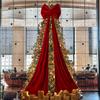 NUCHI Velvet Super Large Christmas Tree Bow Decoration Pendant
