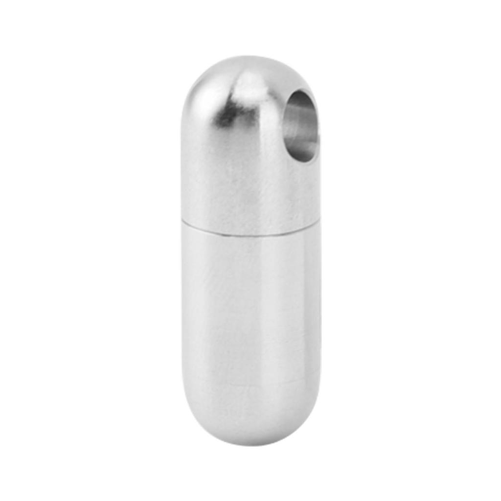 Portapillole da Tasca Piccolo Portachiavi Acciaio Inossidabile Portapillole Portatile Portachiavi per Esterno