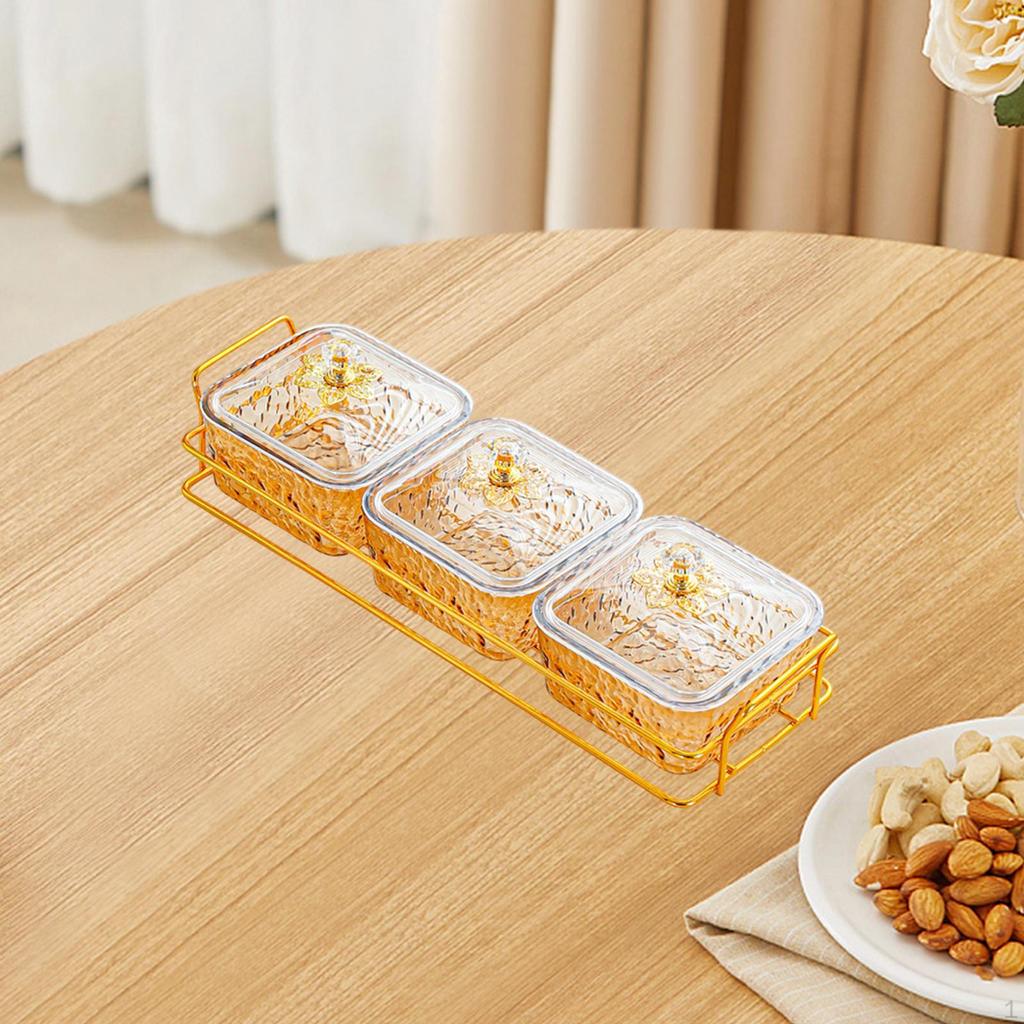 Candy Nut Serving Container,Divided Snack Bowls Multipurpose Decorative Dried Fruit Tray