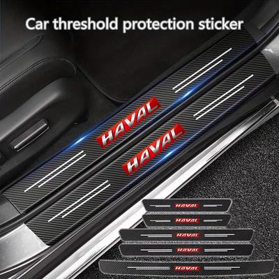 60X7CM Auto Door Sill Protection Tape Carbon Fiber Protector Strip Sticker For Haval Great Wall Cuv H3 H5 H2 H1 H6 H8 H9