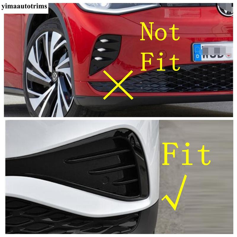 Front Bumper Fog Light Lamp Grille Eyebrow Strip / Outer Door Bowl Cover Trim Accessories For VW Volkswagen ID.4 ID4  - 2025