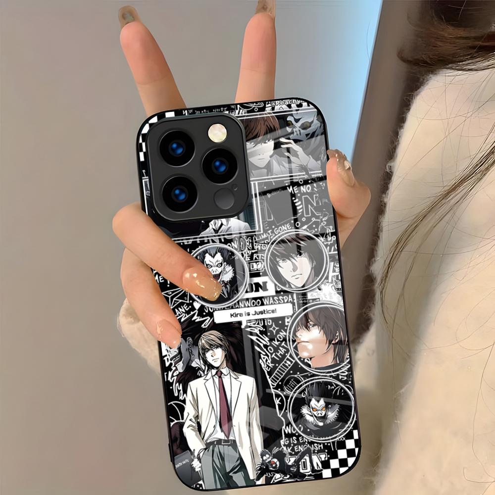 Anime Death Note Phone Case For IPhone 17 Pro Max 16 15 14 Pro Max 13 11 Plus Glass Cover
