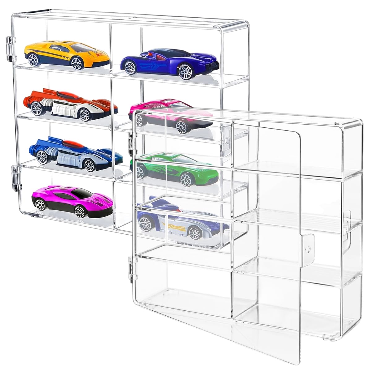 

Acrylic Honpo Tomica Storage Miniature Car Collection Parking Lot Appreciation of 2 x 8 Case, Storage, Case, Display, (Set Squares)