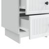 White Nightstand with Drawers 43 x 41 x 66.5 cm Engineered Wood