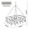 Multi-Clip Aluminum Sock Holder for Drying Clothes, Towels, and Underwear