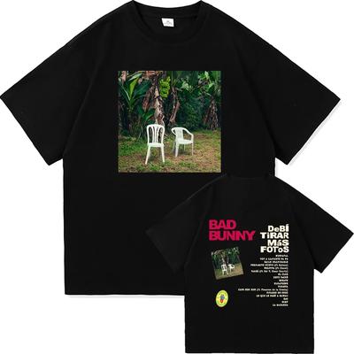 Dtmf Fragment Shot T-shirt Bad Rabbit 2025 New Album Men's and Women's Clothing Harajuku High Quality Cotton Top T-shirt