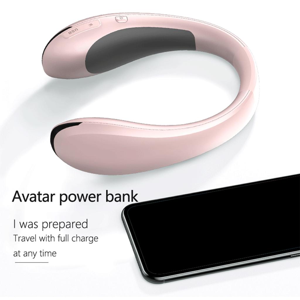 Elektrischer Nackenwärmer, Handwärmer, wiederaufladbar, 8000 mAh, Powerbank mit Wärme-LED-Display, tragbar