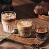 155ml/250ml/316ml Coffee Cup Creative Thickened Glass Cups Wine Glass Vintage Cold Brew Coffee Mug Transparent Cocktail Glass