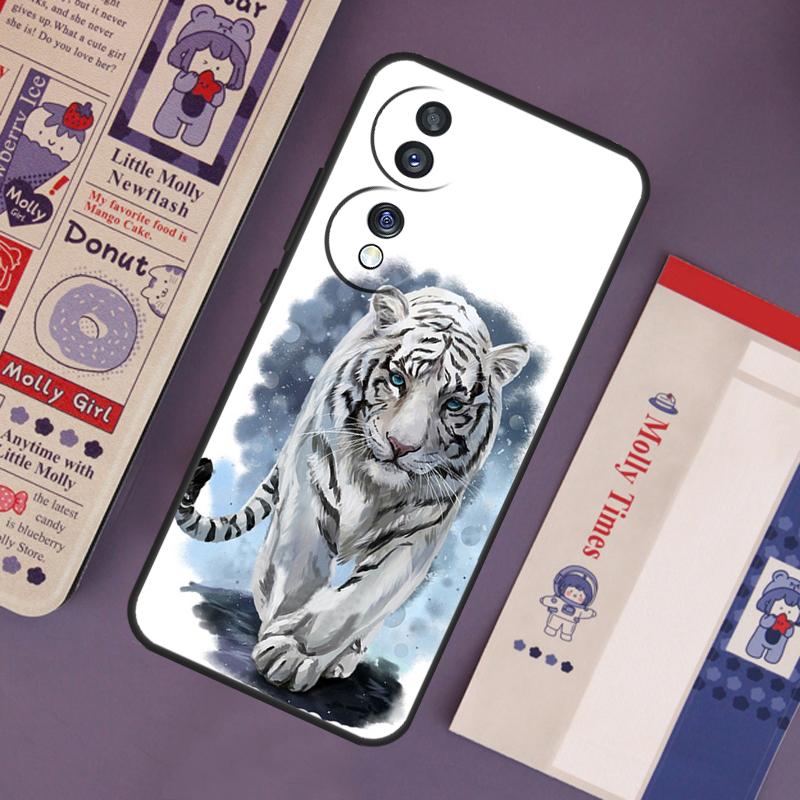 Tiger Sketch Art Case For Honor Magic 7 Pro 5 6 Lite Honor 200 Pro 50 70 90 X9b X9a X8b X8a X8 X9 X9c Cover