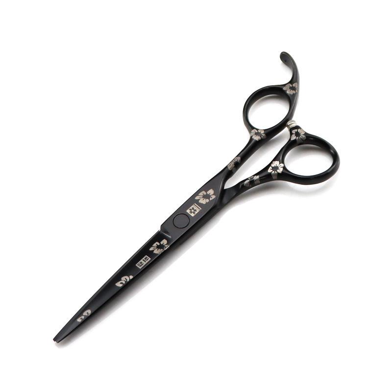 6.0 Black Cherry Blossom Professional Hairdressing Scissors - Straight & Thinning Blades