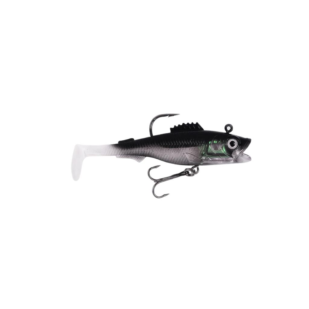 Soft Fishing Lure 9cm 14g Swimbait with Paddle Tail Realistic Fish Shape for Freshwater Saltwater Fishing Tackle