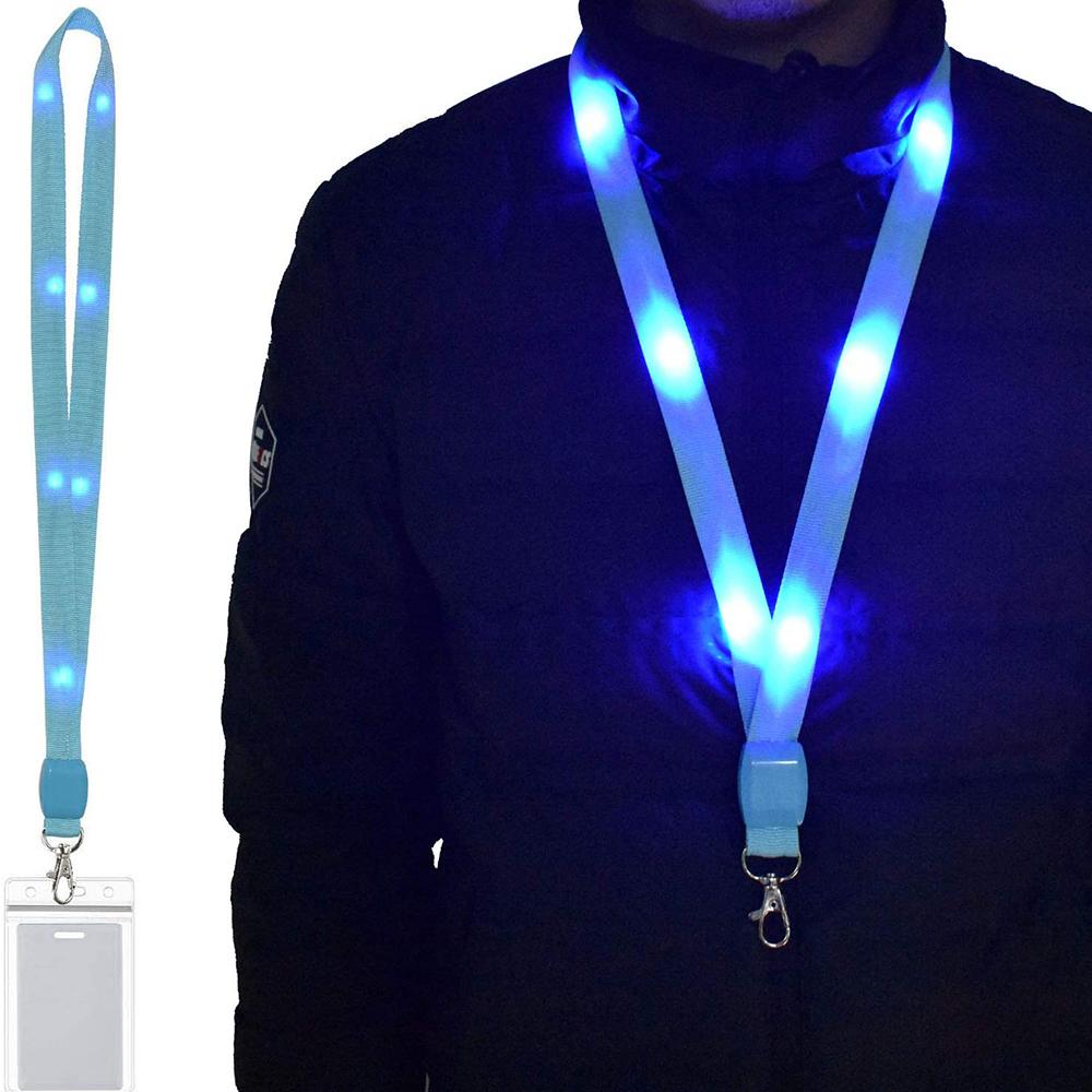 

Cruise Lanyards Keychain LED Light Up Neck Strap ID Badge Case Flashing Lanyards Card Holder