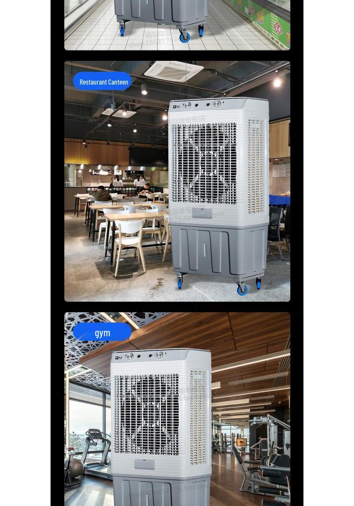 Camel Commercial Evaporative Air Cooler - Mobile Water-Filling Cooling Fan for Industrial, Household, and Restaurant Use