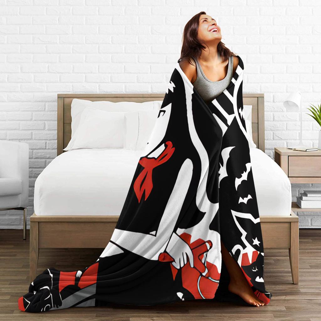 E-Emily the Strange Blanket Cover Fleece Throw Blanket Bedding Couch Portable Soft Warm Bedspreads,