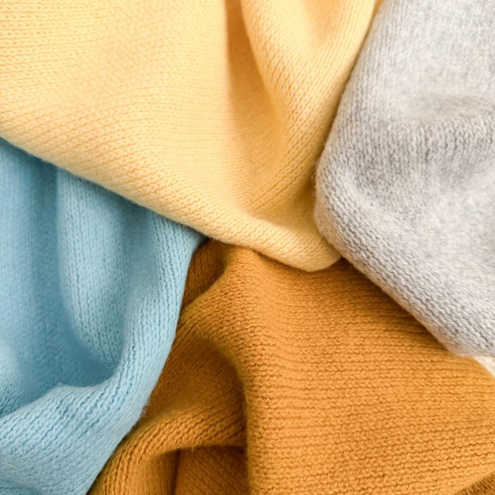 Autumn and winter new Australian 111 pure scarf women's solid color versatile warm knitted scarf light luxury high sense