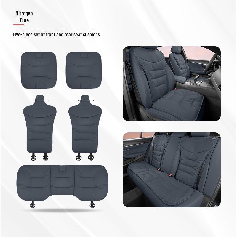 Universal Ventilated Nappa Leather Car Seat Cushions - Four Seasons, Breathable, High-Grade, Perforated Design for All Models.