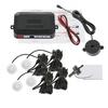 Hippcron 4 Sensors Buzzer 22mm Car Parking Sensor Kit Reverse Backup Radar Sound Alert Indicator Probe System 12V Black White