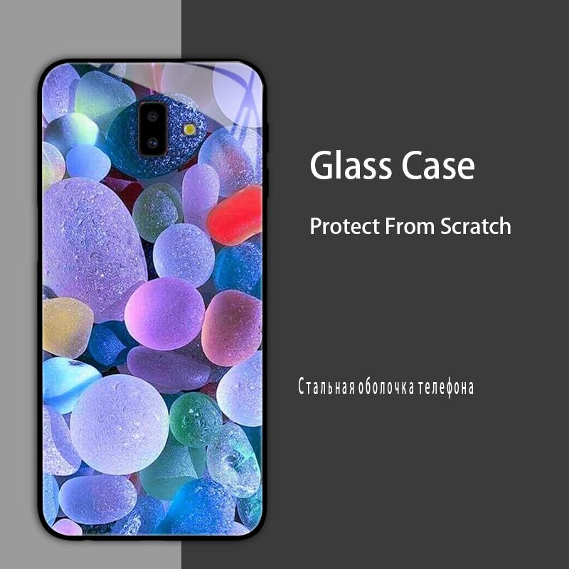 For Samsung J6 J6+ 2018 Case Cover Tempered Glass Case Hard Shockproof Coque Bumper For Samsung J4 Plus J7 2017 Protect Case