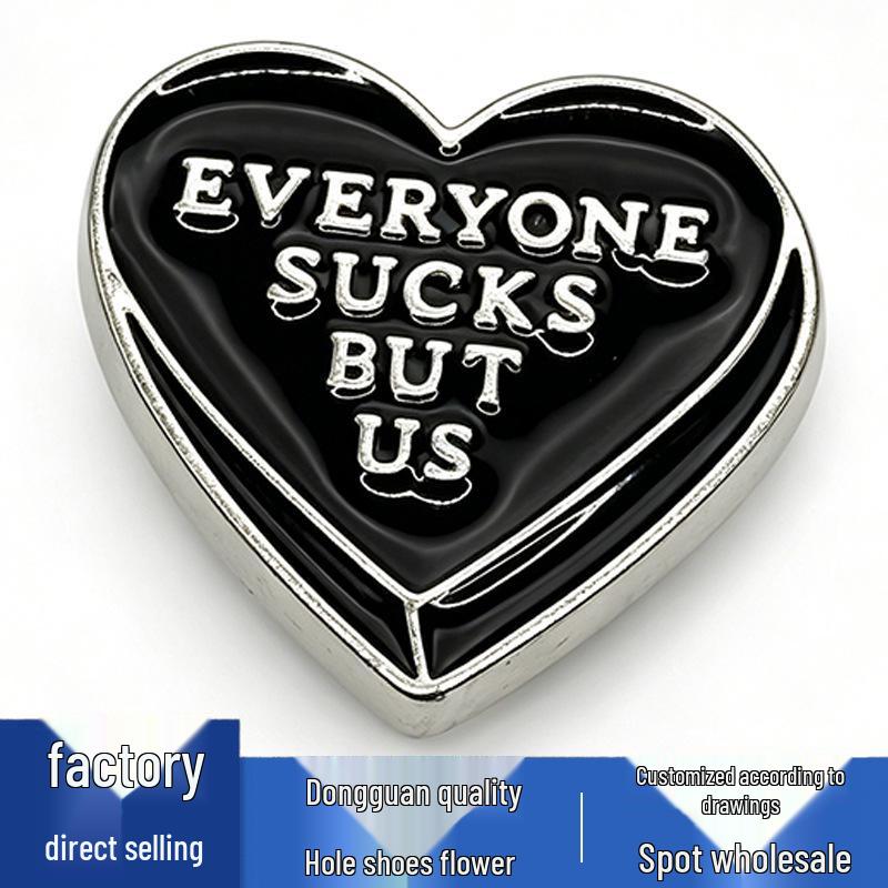 Metallic Heart & Flower Shoe Charms for Crocs - Cute, Versatile Accessories