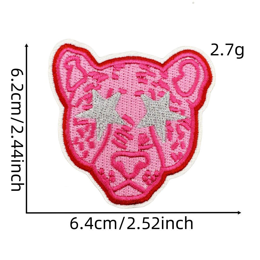 Rosa Cartoon Gestickter Stoffaufnäher für Hüte, Kleidung und mehr
