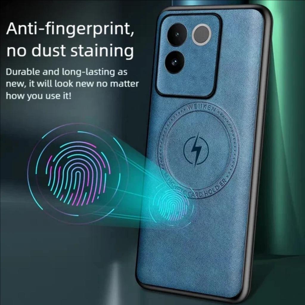 For Magsafe Leather Armor Phone Case For Vivo X200 Pro Luxury Shockproof Wireless Charging Full Cover For Vivo X90 X100 Pro Plus