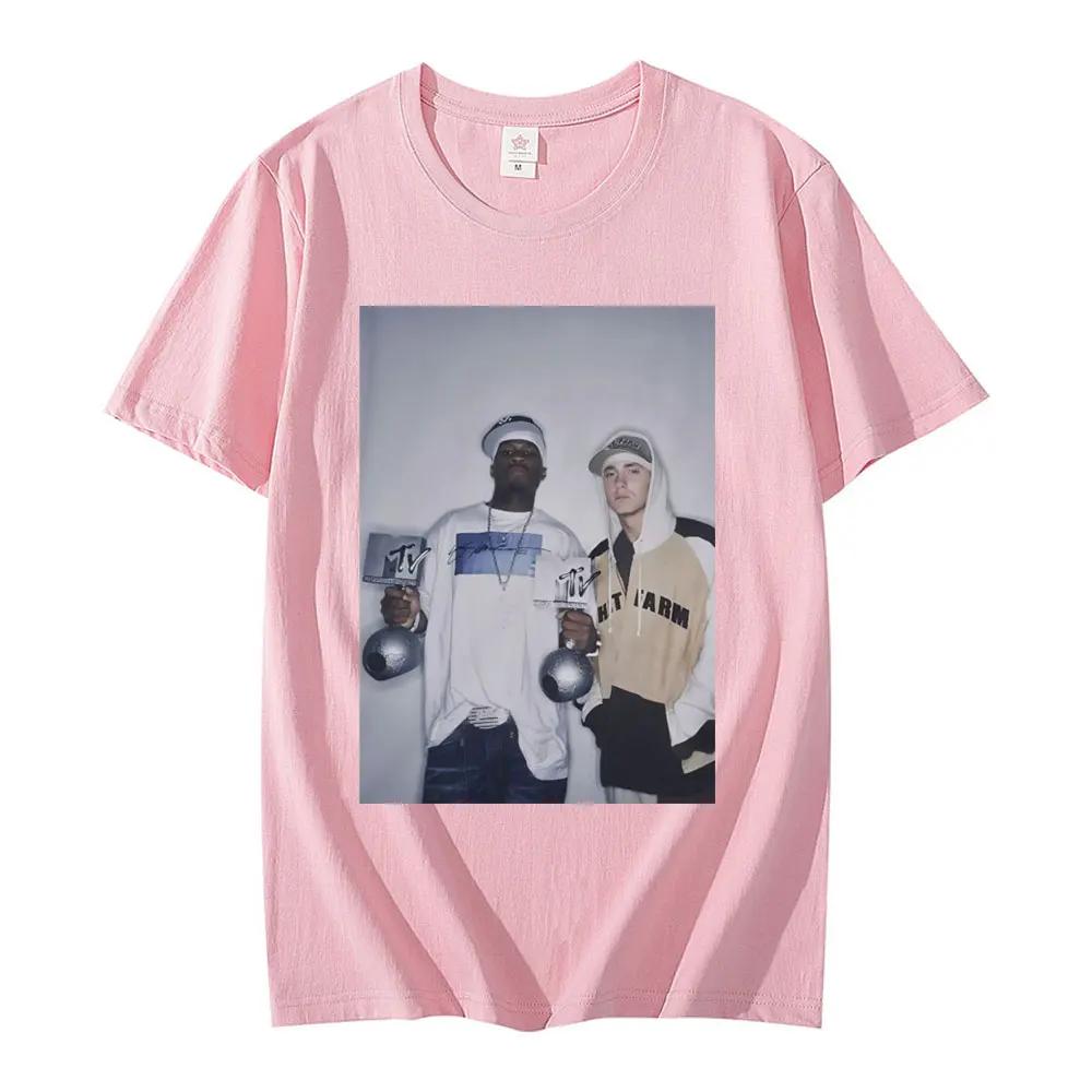 50 Cent Dan  Kaus Grafis Pria Kaus Fashion Hip Hop Harajuku Pria Katun Murni Ukuran Besar Klasik Pria