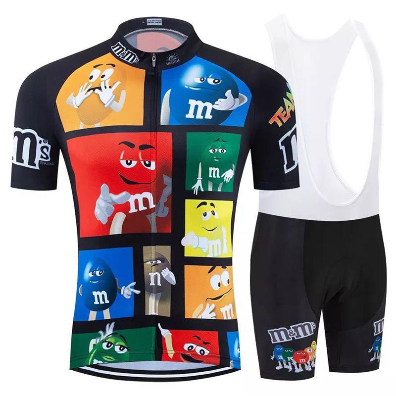 Summer Breathable Cycling Clothing Set Cartoon Deco Outdoor Cycling Clothing Road Bike Mountain Bike Cycling Short Sleeve Suit