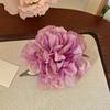 Women Hairpin Artificial Peony Flower Decor Anti-slip Teeth Hair Pin Large Size Holiday Hair Clip Hair Accessories
