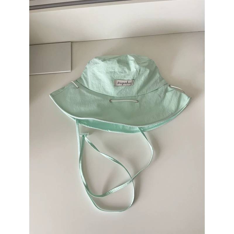 Summer Girls Dopamine Bucket Hat With Sun Protection And Adjustable Fit For Outdoor Activities