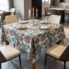 Dining Room Kitchen Party Event Convenient Washable Rectangle Cotton Linen Soft Table Cloth